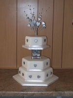 Hexagonal wedding cake