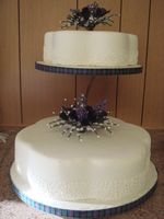 Petal wedding cake